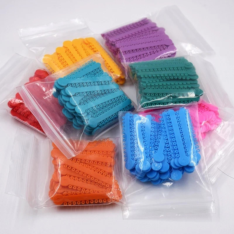 1040 Pcs/Pack Orthodontic Dental Rubber Elastic Braces Ligature Ties 45 Types