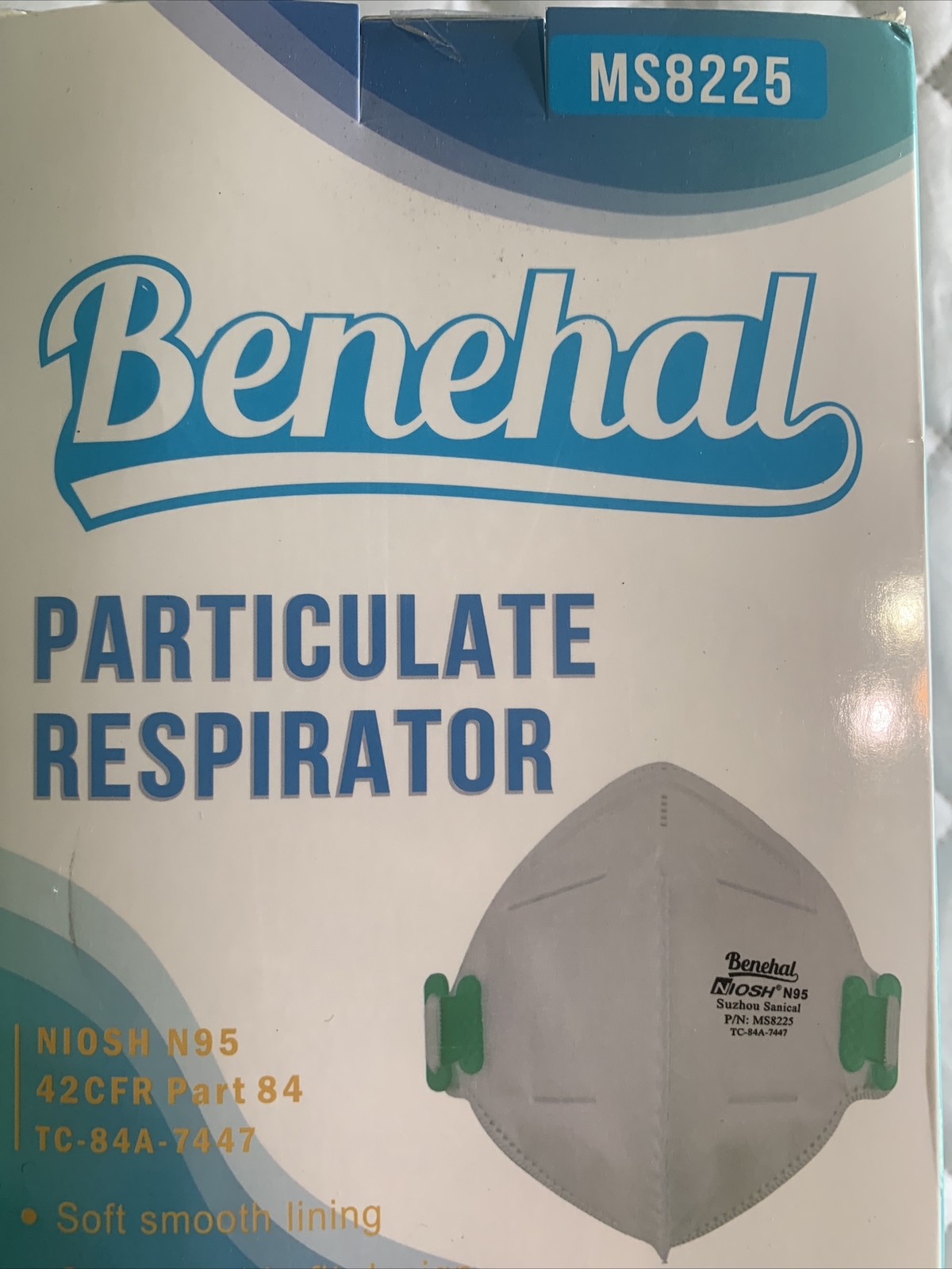 Particulate Respirator MS8225 Masks NIOSH,N95 (30 pack)Soft Adjustable Breatha