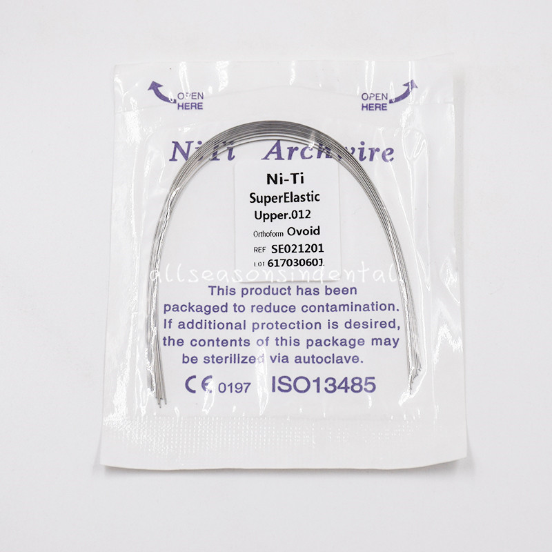 10 Packs Dental Orthodontic Super Elastic Niti Round Arch Wire Ovoid 0.12 Upper