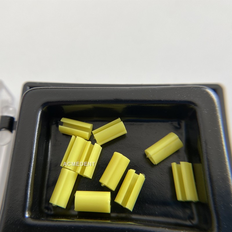10Pcs Dental Rider Female Yellow Riders Fits Hader Bar Semi-precision Attachment