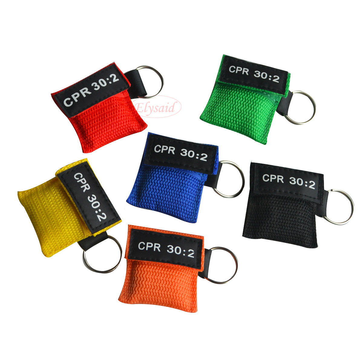 200 pcs Rescue CPR 30:2 Mask Keychain Keyring Face Shield First Aid Training