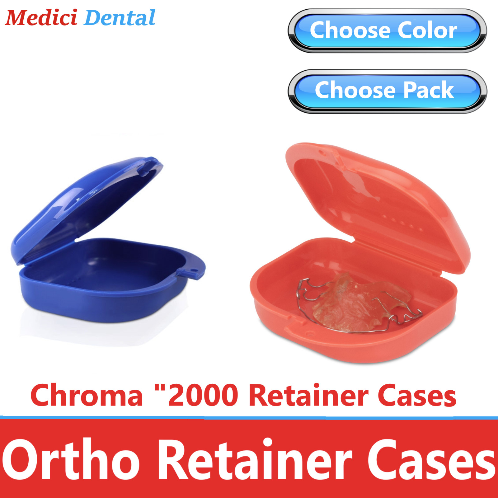 Dental Denture Box case carrier – Retainer Box – 1′ Deep, Upto 150Pk Assorted