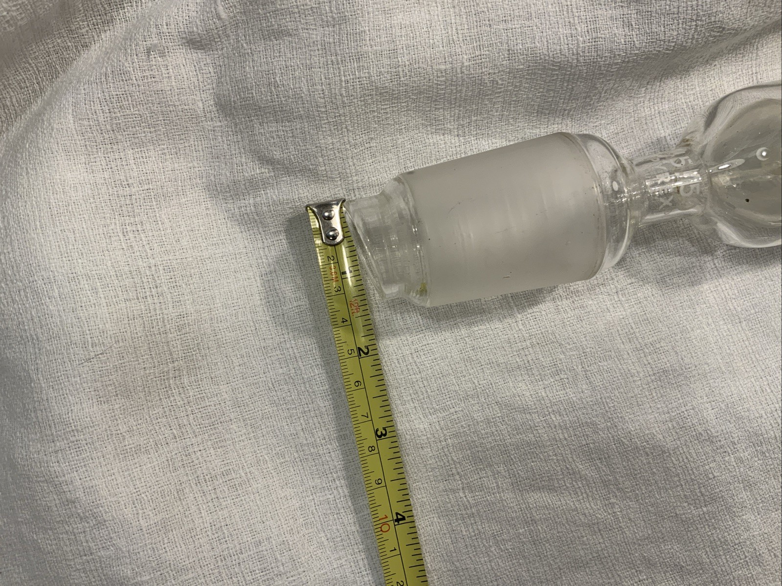 Corning Pyrex Glass Freidrich Condenser 45/50 Lower Joint Laboratory Clear Glass