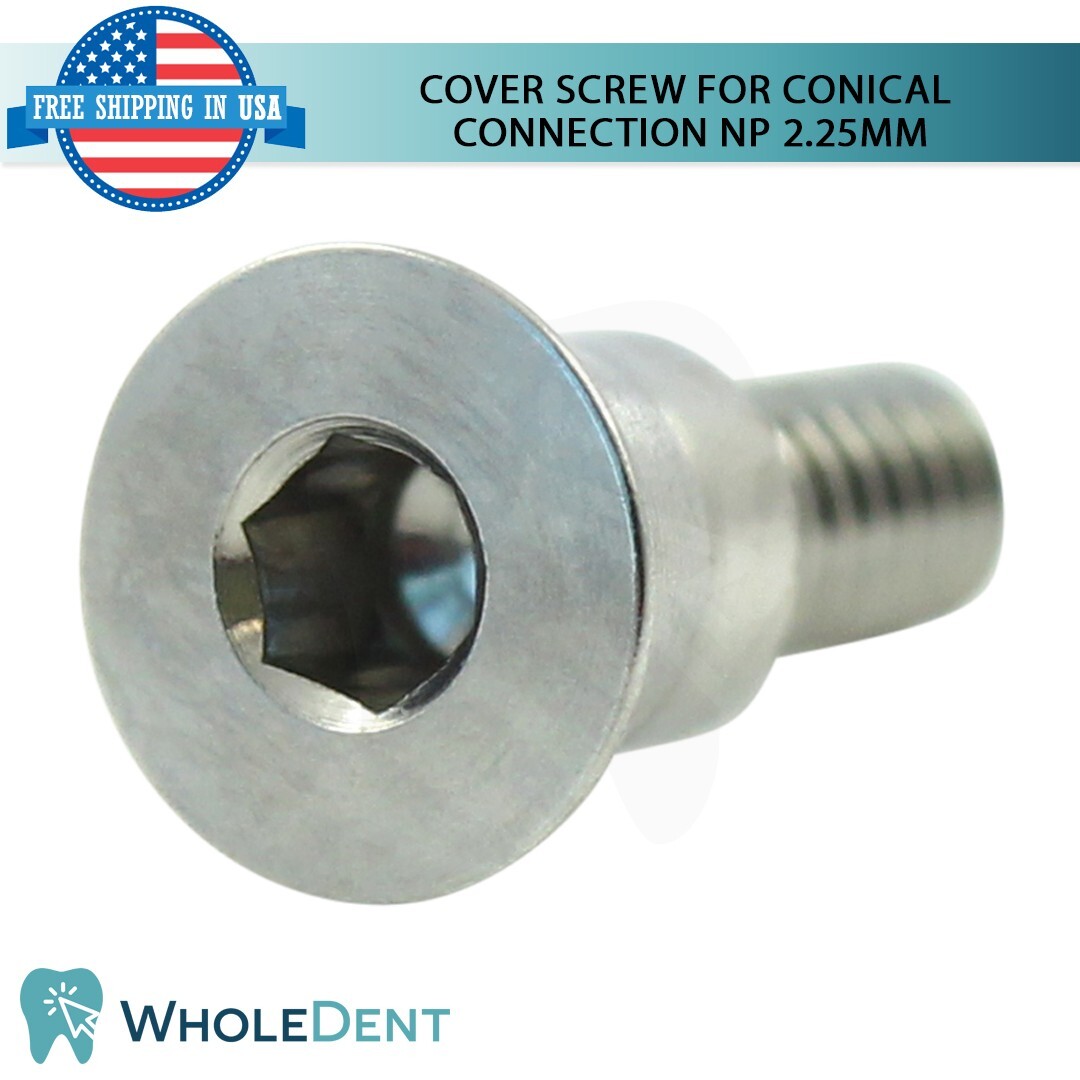 5x Dental Titanium Cover Screw Narrow Platform Conical Connection Hex 2.25mm NP