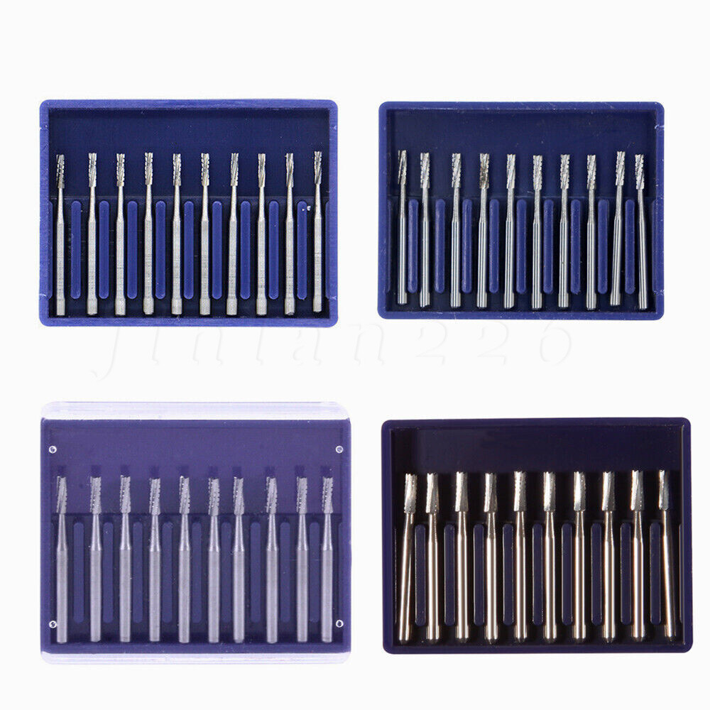 Dental Carbide Burs Straight Fissure Cylinderical Tungsten Steel Bur High Speed