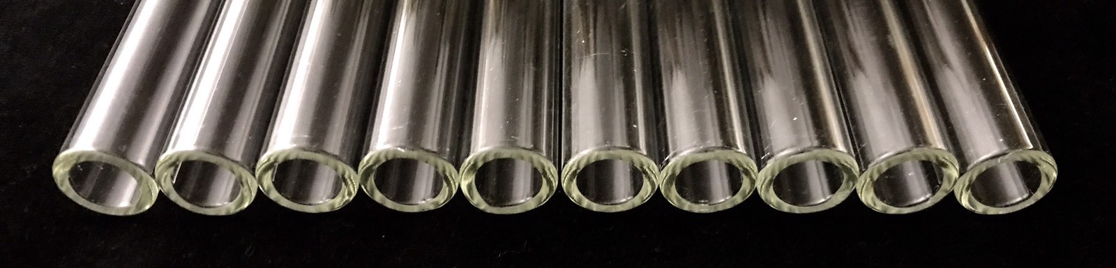 16 mm OD 10 mm ID 2.7 mm wall, Glass Tubing a set of (10) pieces CLEAR 10 ” L