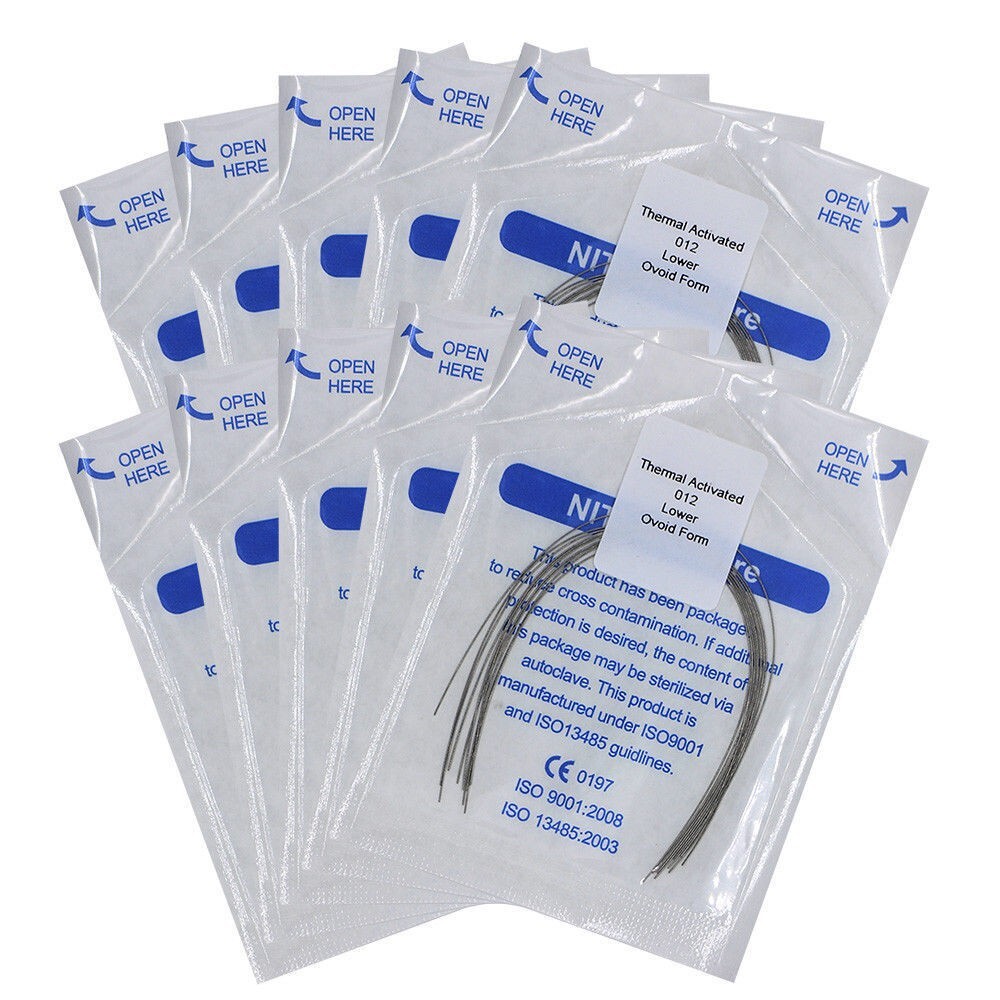 5-200PACKS Dental Orthodontic Thermal Activated Round Niti Arch Wires Ovoid Form