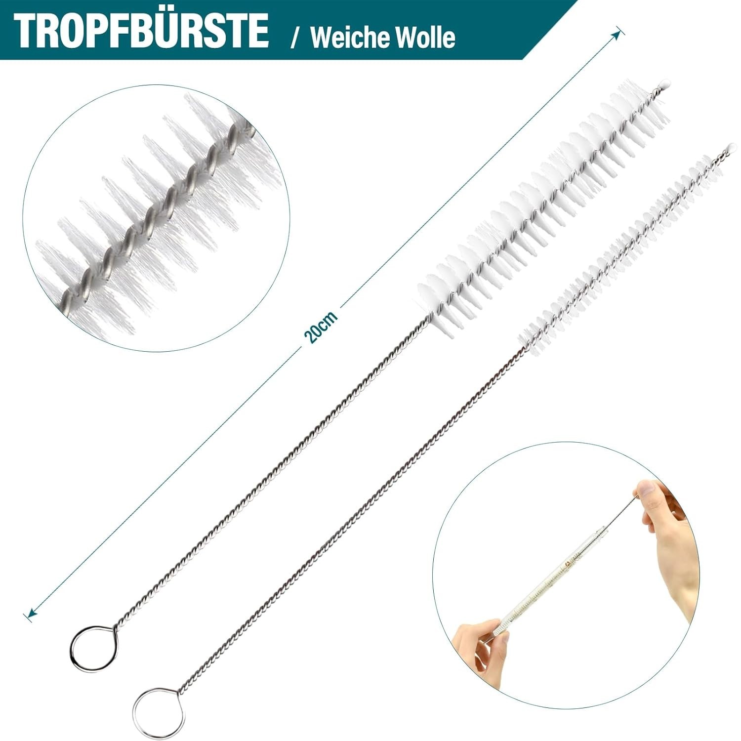 Glass Pipettes Set 6pcs 0.5ml 1ml 2ml 3ml 5ml 10ml for Liquid Transfer Lab Uses