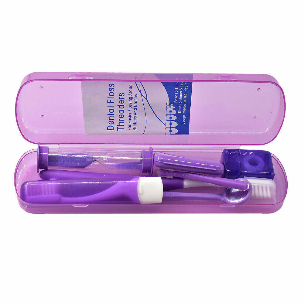 Dental Orthodontic Wax/Teeth Oral Care Orthodontic Kit Brush Floss Thread Mirror