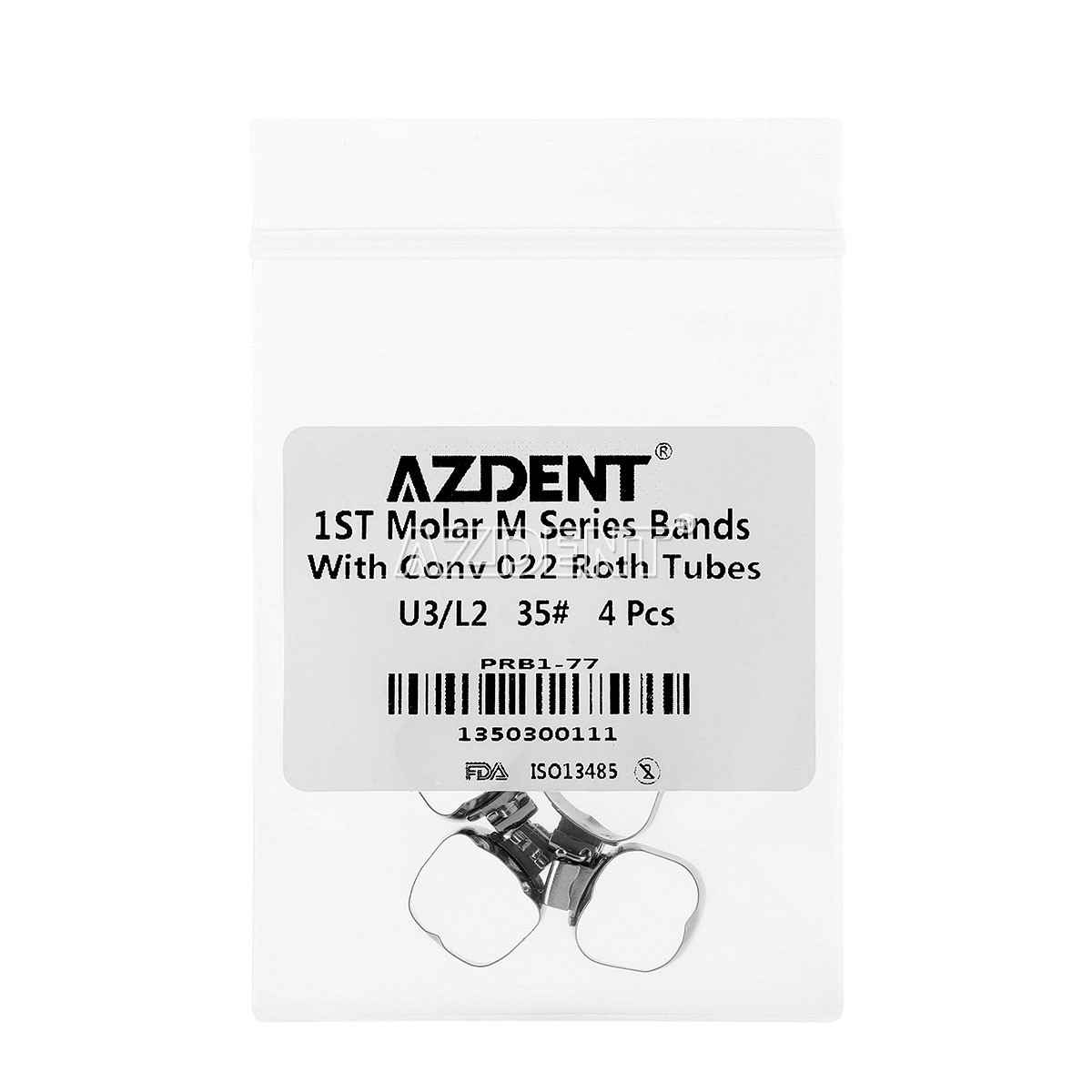 AZDENT Dental Ortho Bands Buccal Tube 1st Molar Roth.022 Prewelded 35#-40+#