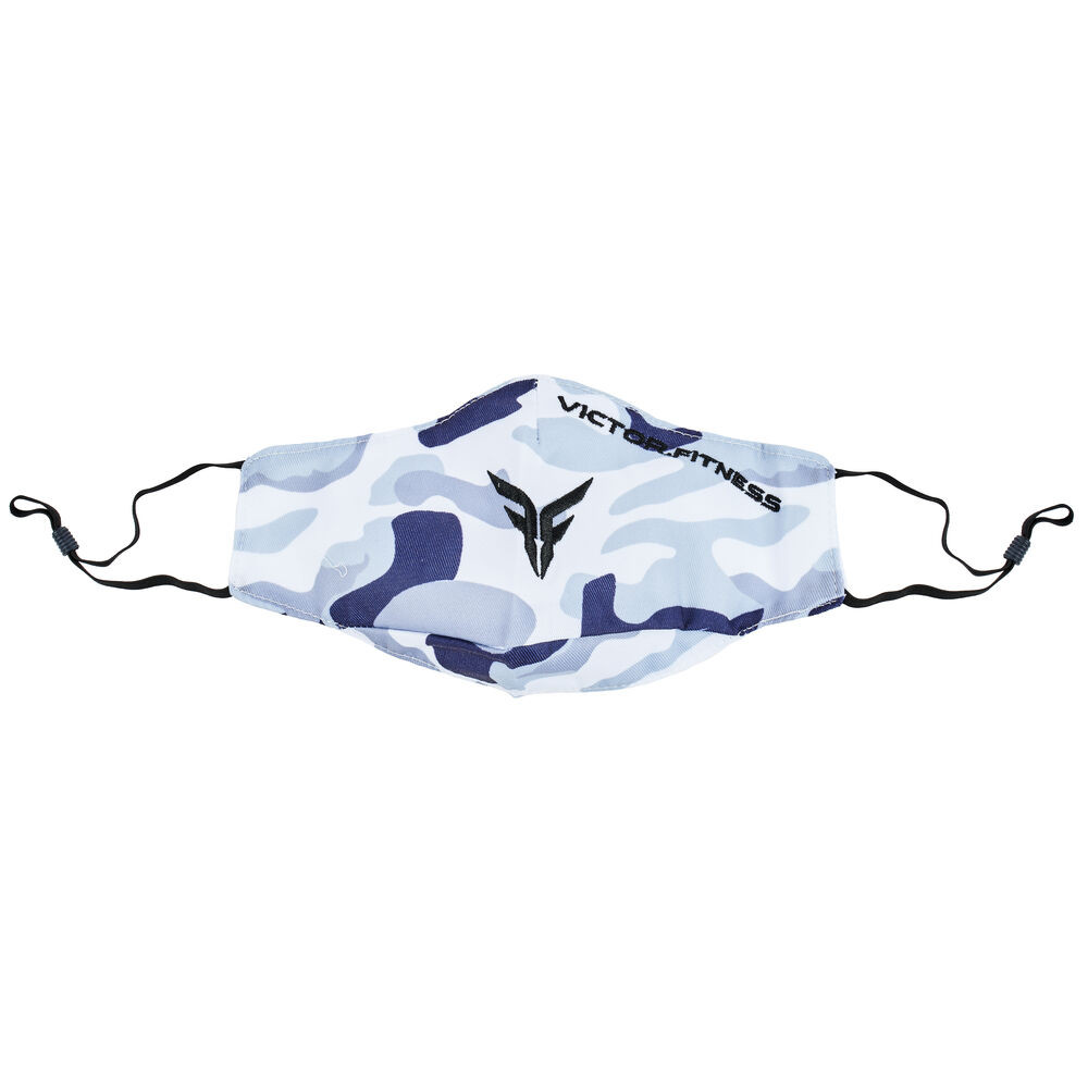 Victor Fitness VM25GC Gray Camo Face Masks (3-Pack) | Reusable, Washable