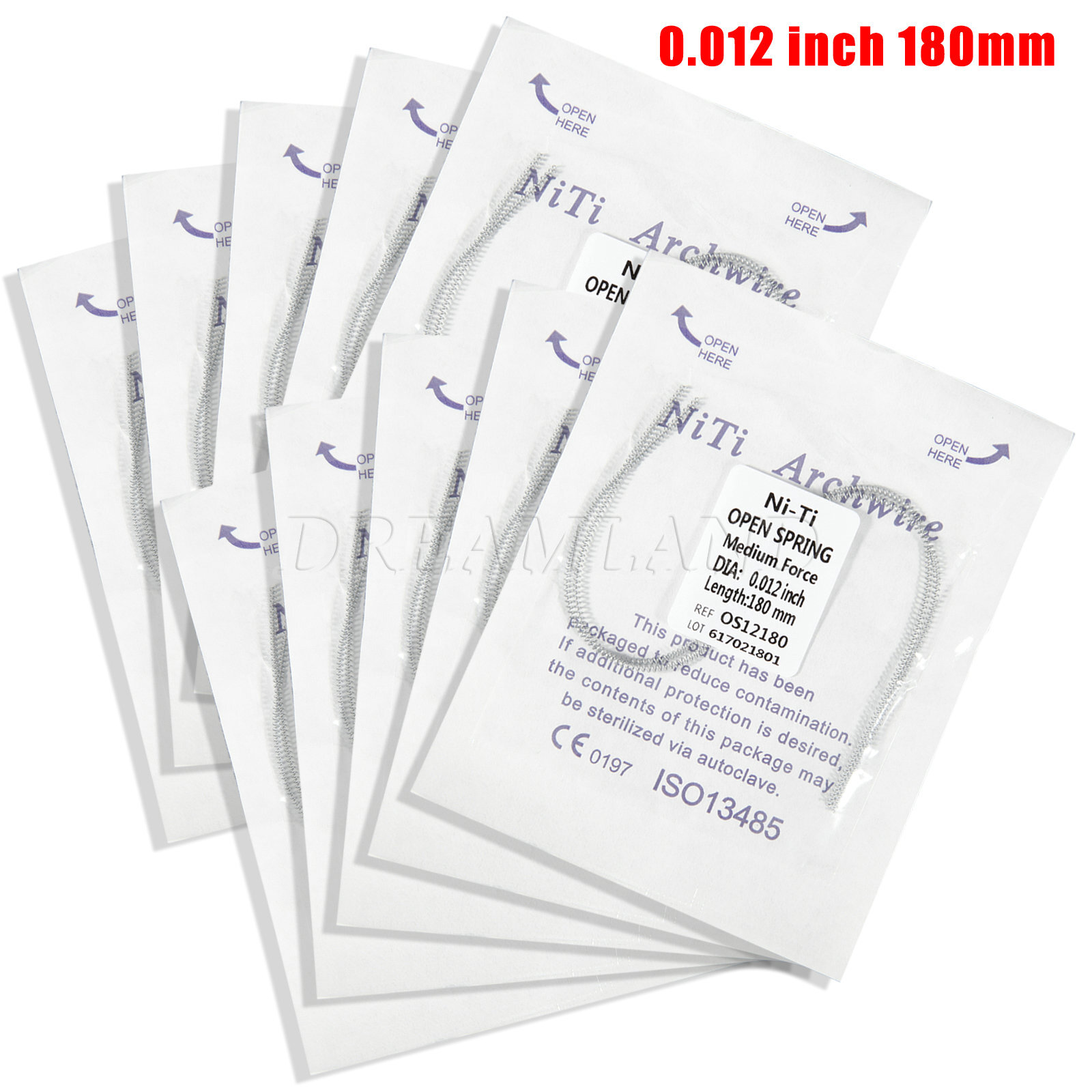Orthodontic Dental Ortho Niti Open Coil Spring 0.010/0.012*180mm 2PCS/Pack
