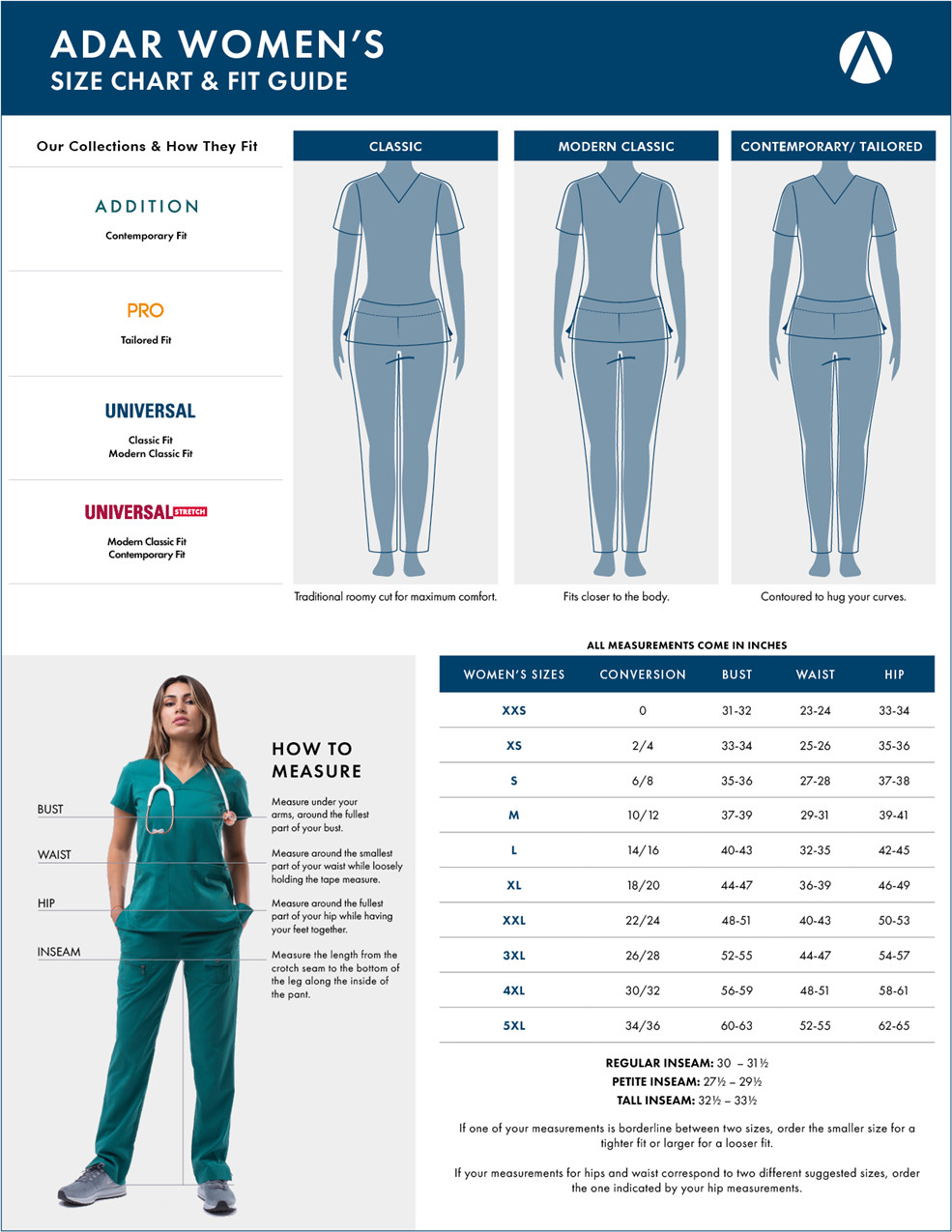 Adar Womens Classic 28” Tailored Consultation Short Lab Coat
