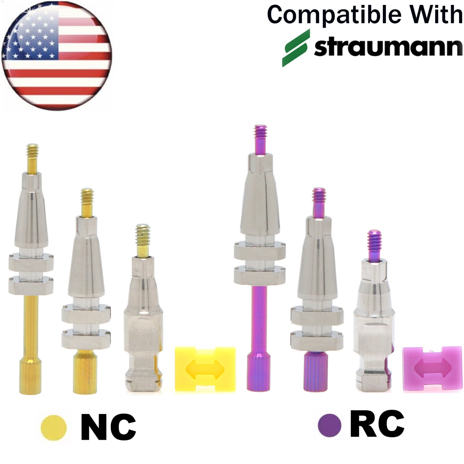 US Dental Fits Straumann ITI Transfer Open/Closed Tray NC/RC Impression Coping