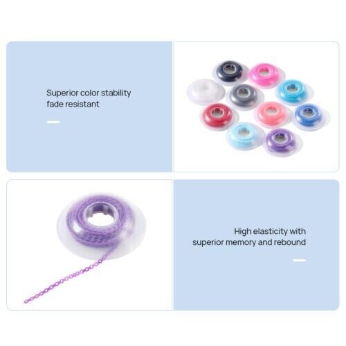1 Roll Dental Orthodontic Elastic Power Chain Rubber Bands Long/Short/Continuous
