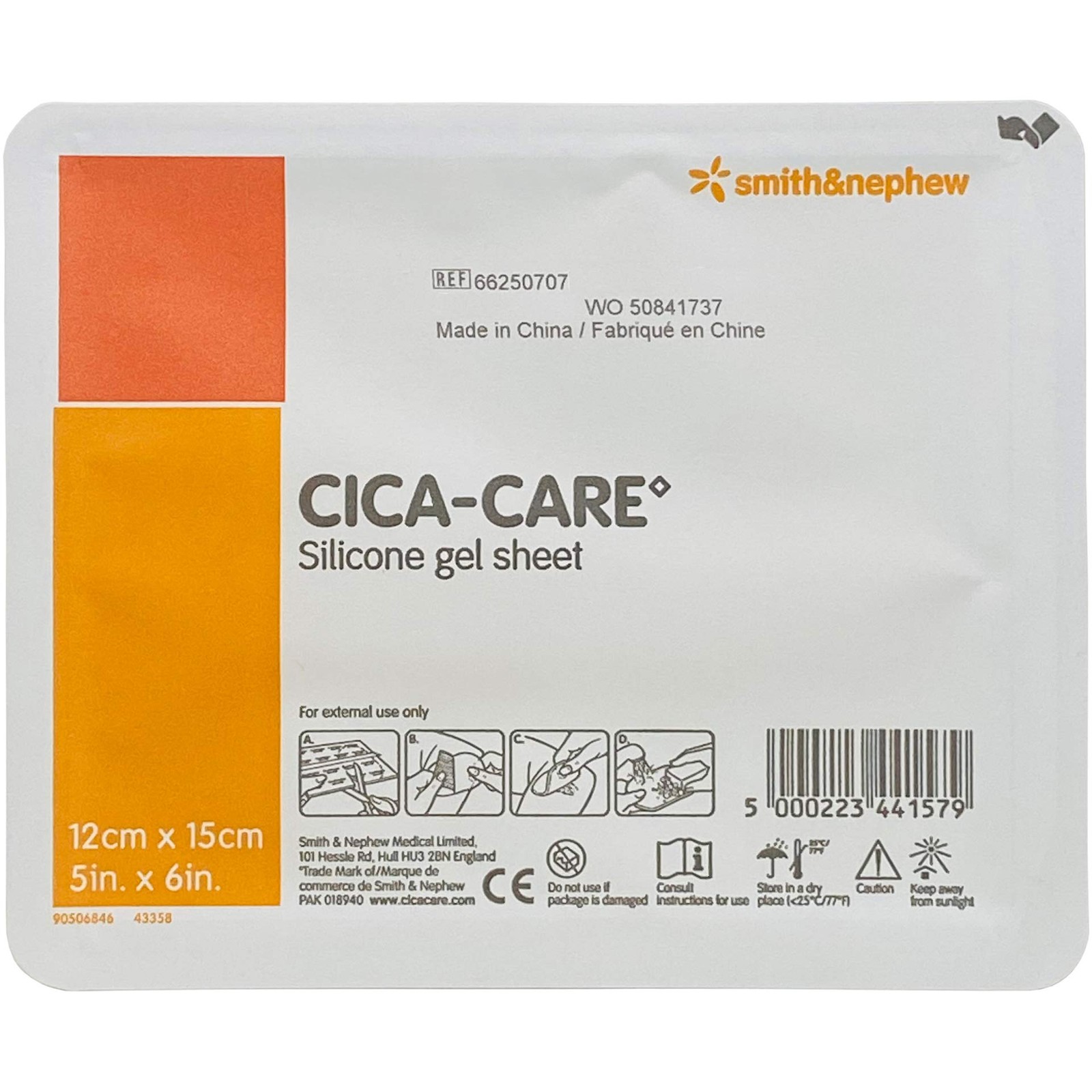 Smith & Nephew, Inc. Cica-Care Silicone Gel Adhesive Sheet 5 X 6 No Model