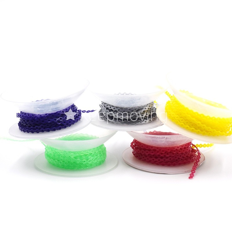 Dental Ortho Elastic Ultra Power Chain Rubber Braces Bands Long/Short/Continuous