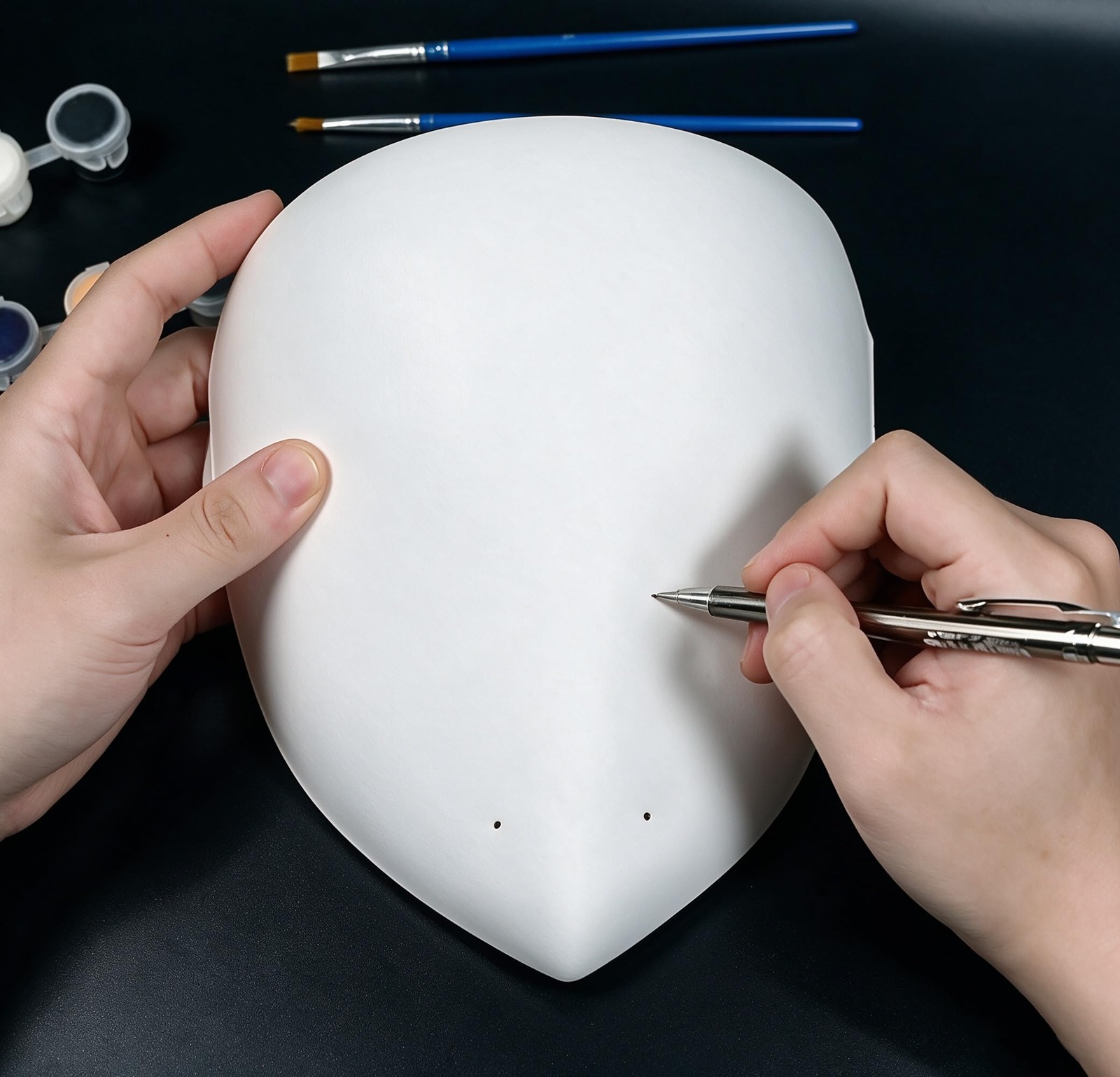COSWHO DIY Cosplay Mask Blank White Plastic Full Face One Size,