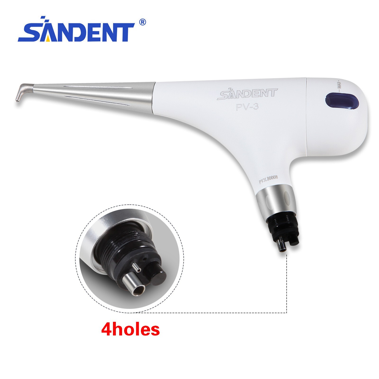 Dental Air Polisher Flow Teeth Polishing Handpiece Hygiene Prophy Jet 4Hole &Tip