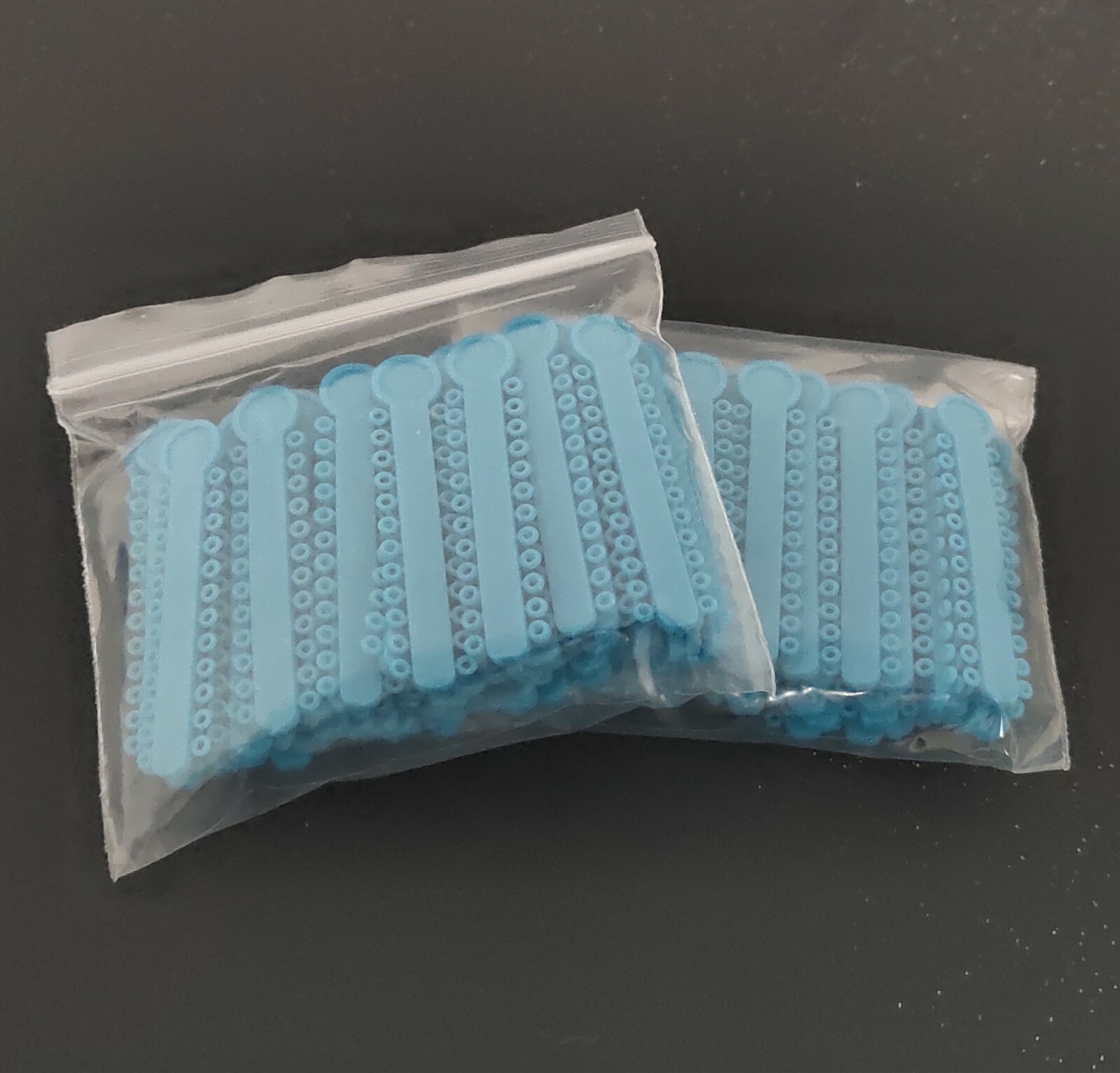 2 Packs Dental Elastic Ligature Ties Rubber Bands Teal Color 1008Pcs/Pack