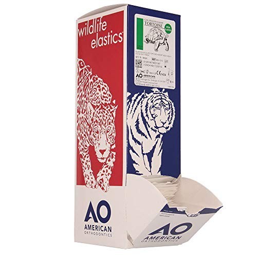 Elastics for Orthodontics – Assorted Neon Tortoise, Heavy 6.5oz, 75 Packs, USA M