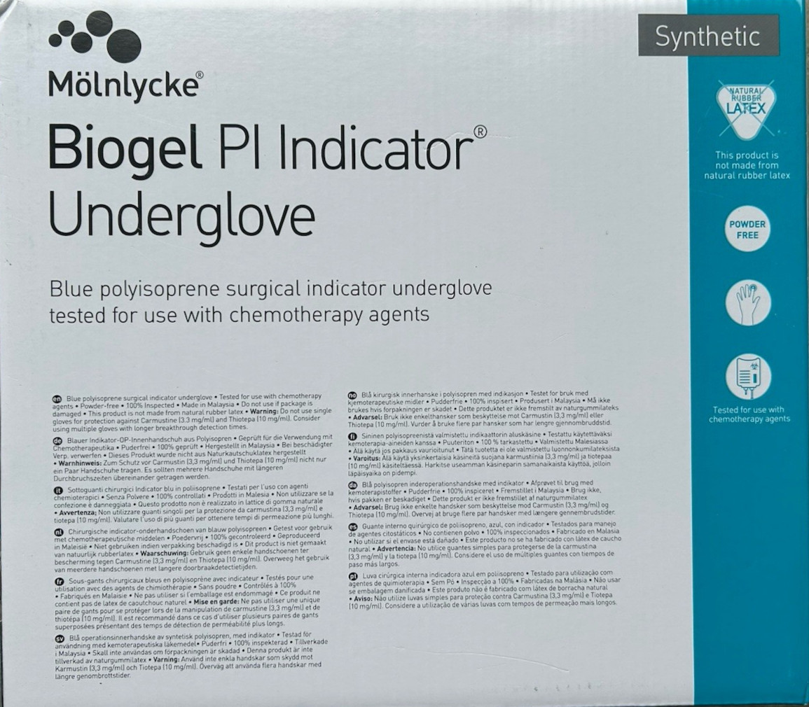 Molnlycke Biogel PI Indicator Underglove Size 6 Polyisoprene 41660 NEW 50 Pairs