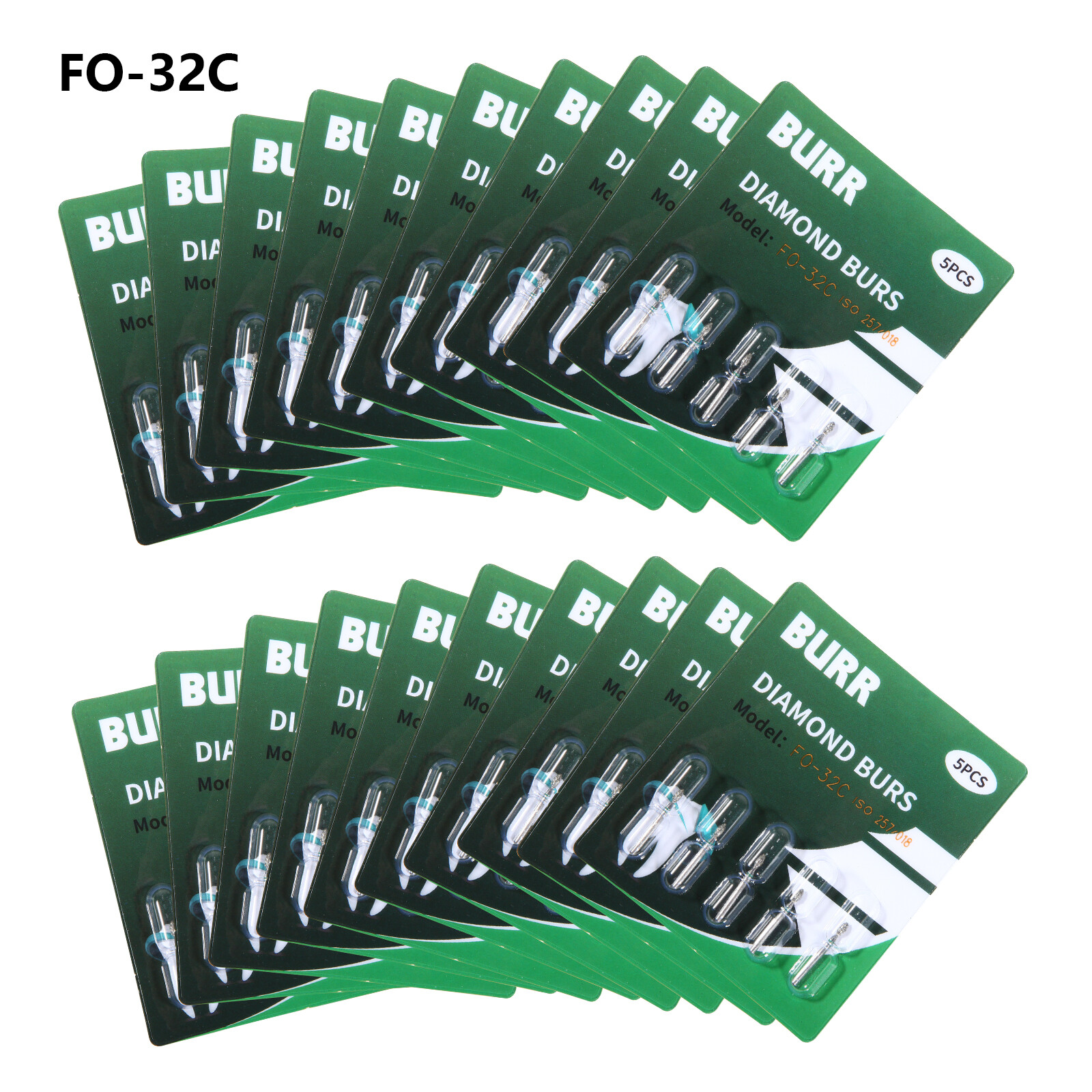 20 packs Dental Diamond Burs drill FG for High Speed turbine Handpiece FO-32C