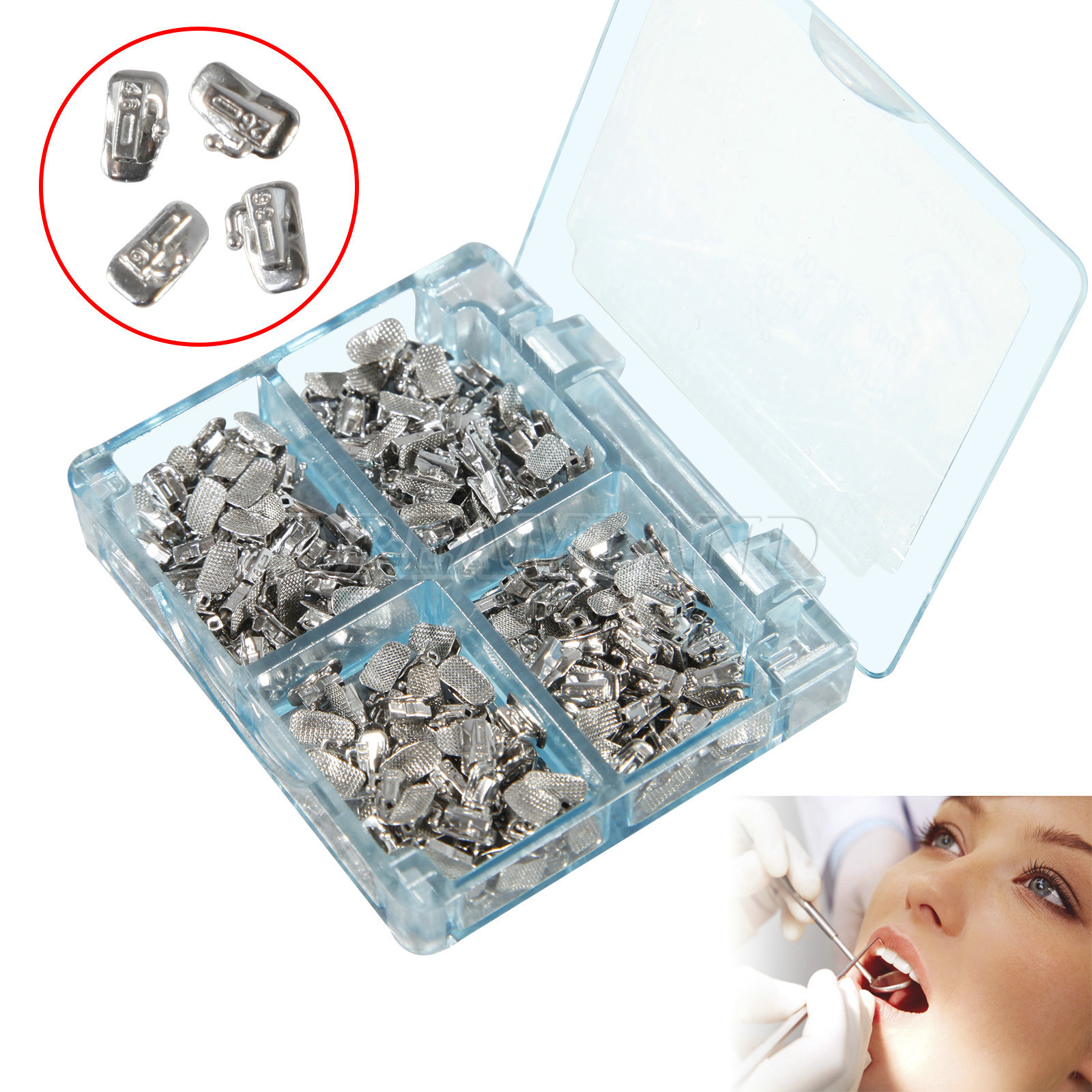 200pcs Dental Orthodontic Buccal Tubes Bondable Roth 022 1st 2nd Molar CE&FDA