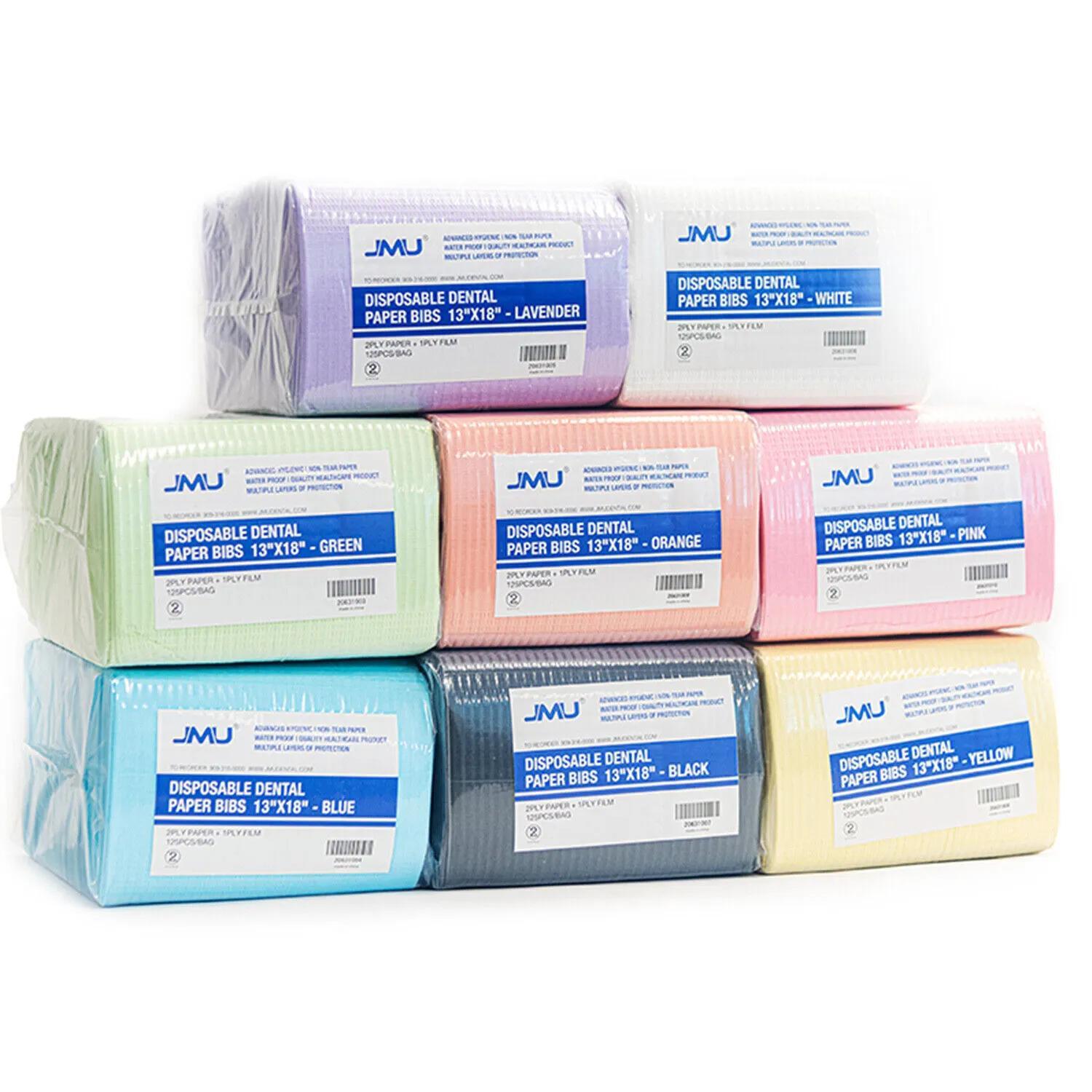 125/PK JMU Disposable Dental Bibs 3 Ply, Medical Tattoo Towels Bibs 13″X18″