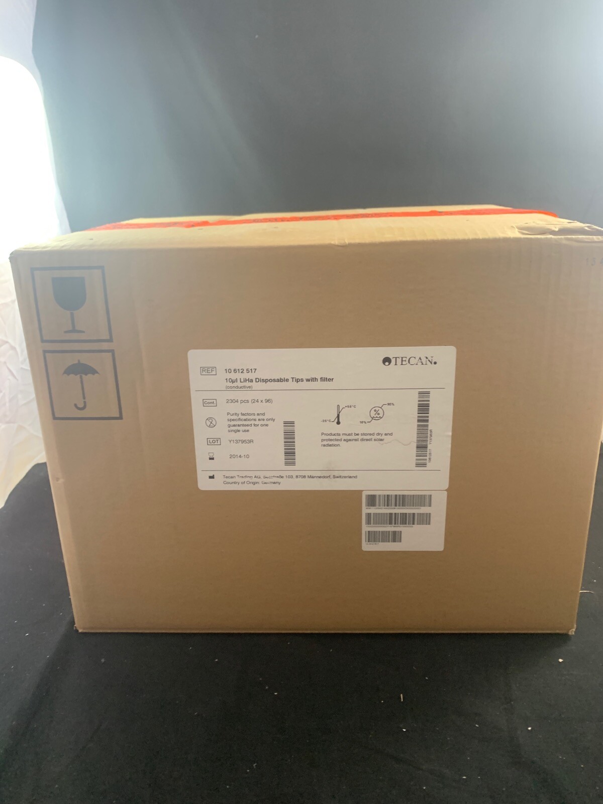 TECAN 10µL LIHA Disposable Pipette Tips Pure Filtered Hanging 96 Rack 2112/Case