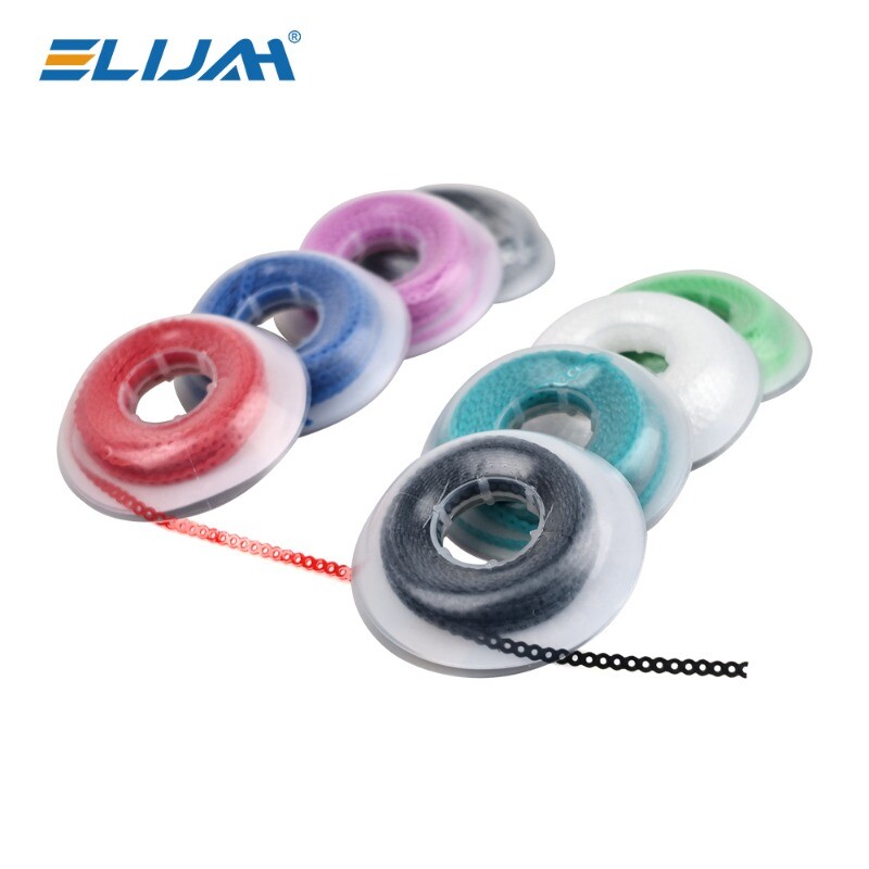 Dental Orthodontic Elastic Power Chain Rubber Braces Bands Long/Short/Continuous