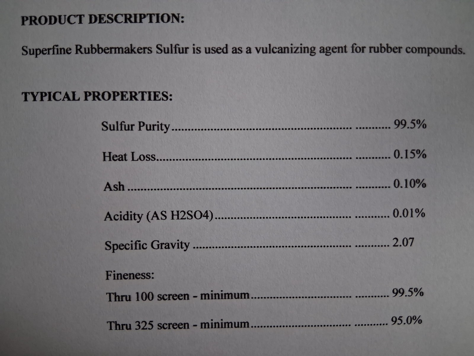 Sulfur Powder – Rubbermakers Sulfur, High Purity (Free Shipping) – 1 lb.