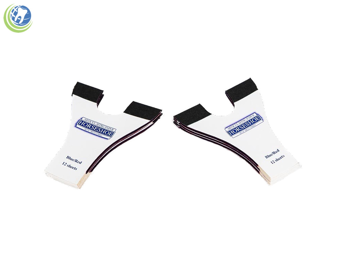New Dental Articulating Paper Horseshoe Red/Blue 6 Books / 12 sheets/book