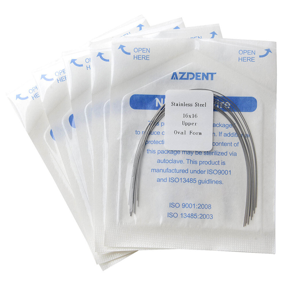 AZDENT Dental Orthodontic Rectangular Stainles Steel Arch Wire Ovoid/Nature Form