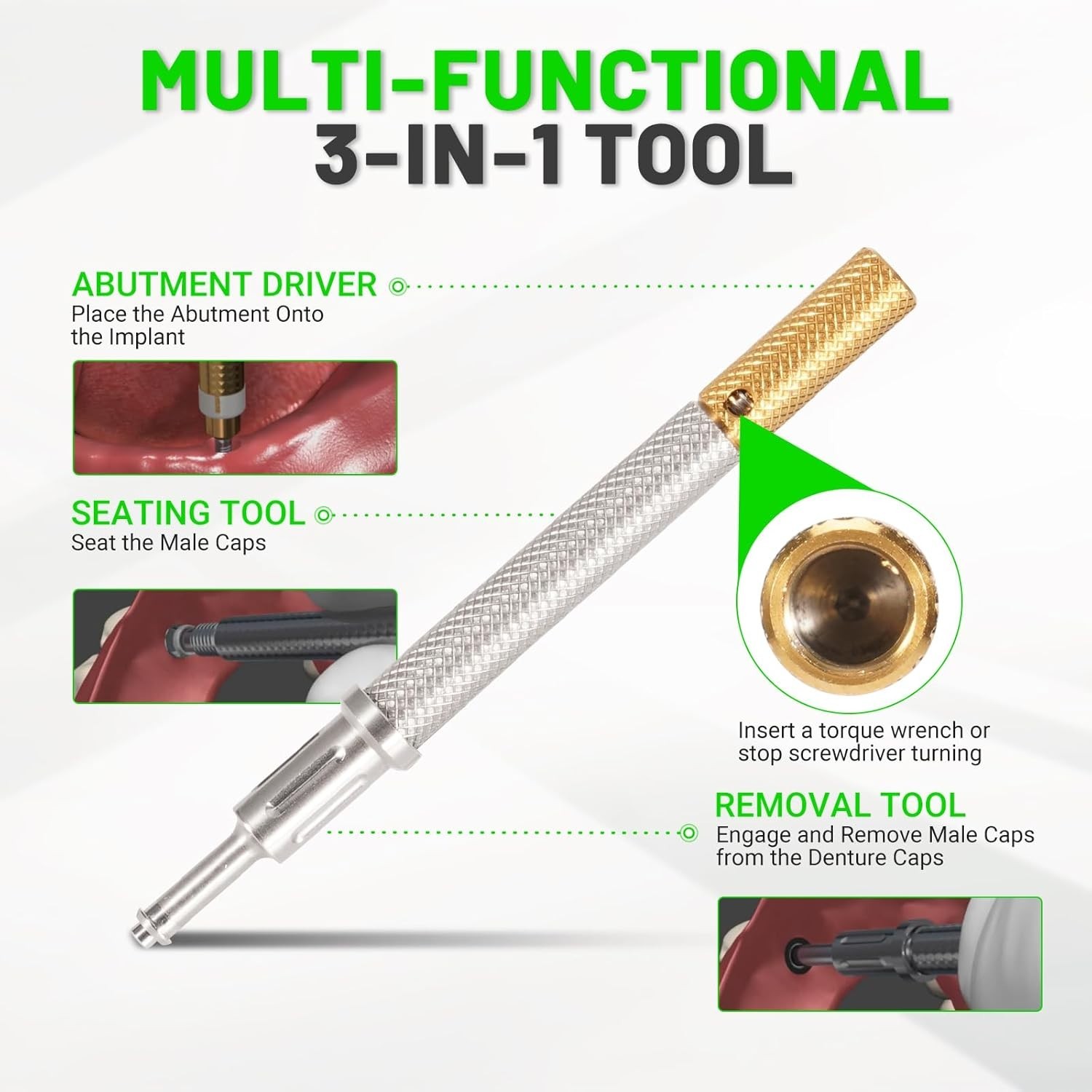 US Dental Fit Zest Anchors Locator Retention Caps Range & Core Tool Overdenture