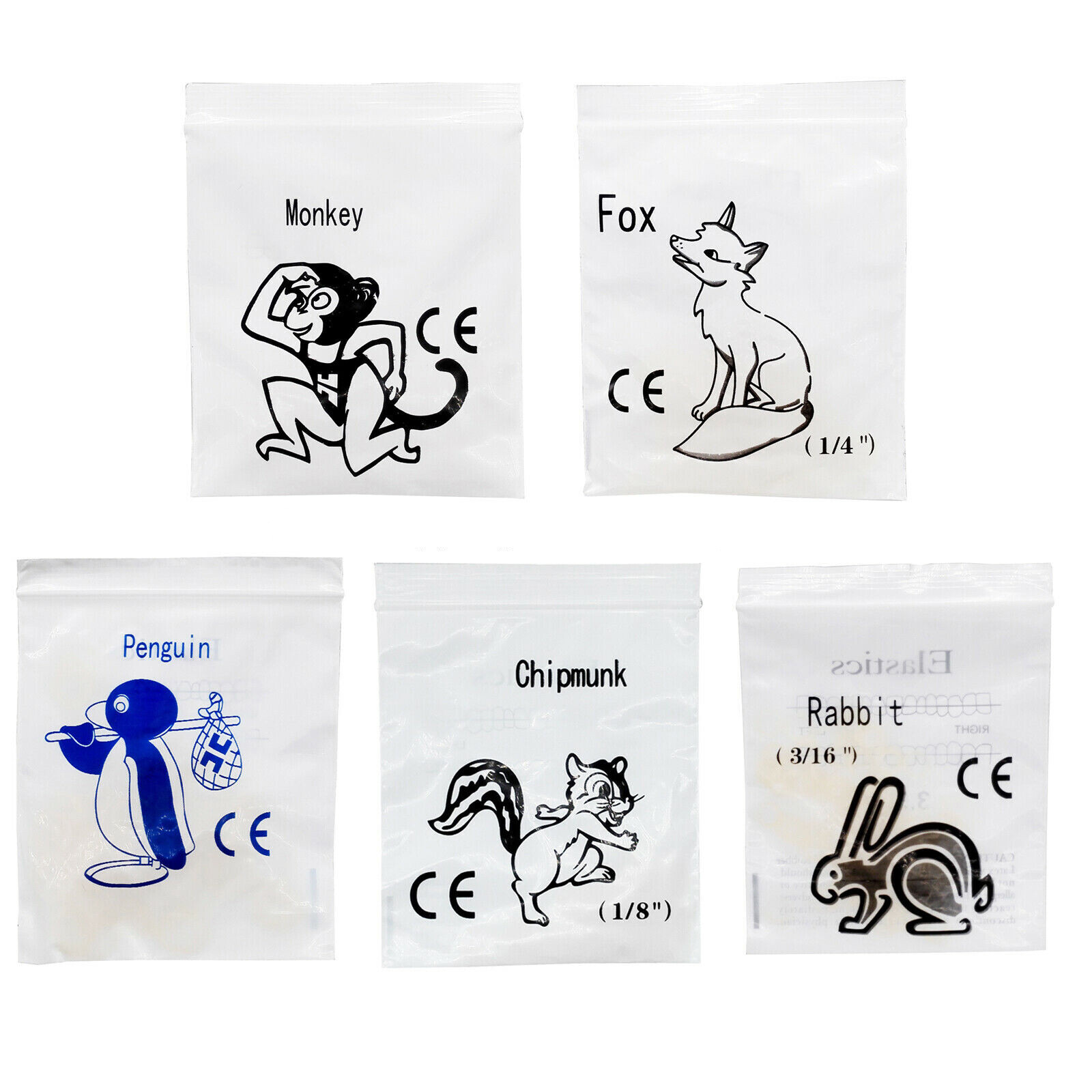 Dental Orthodontic Elastics Latex Braces Orthodontic Rubber Bands 3.5,5.0,6.5 OZ