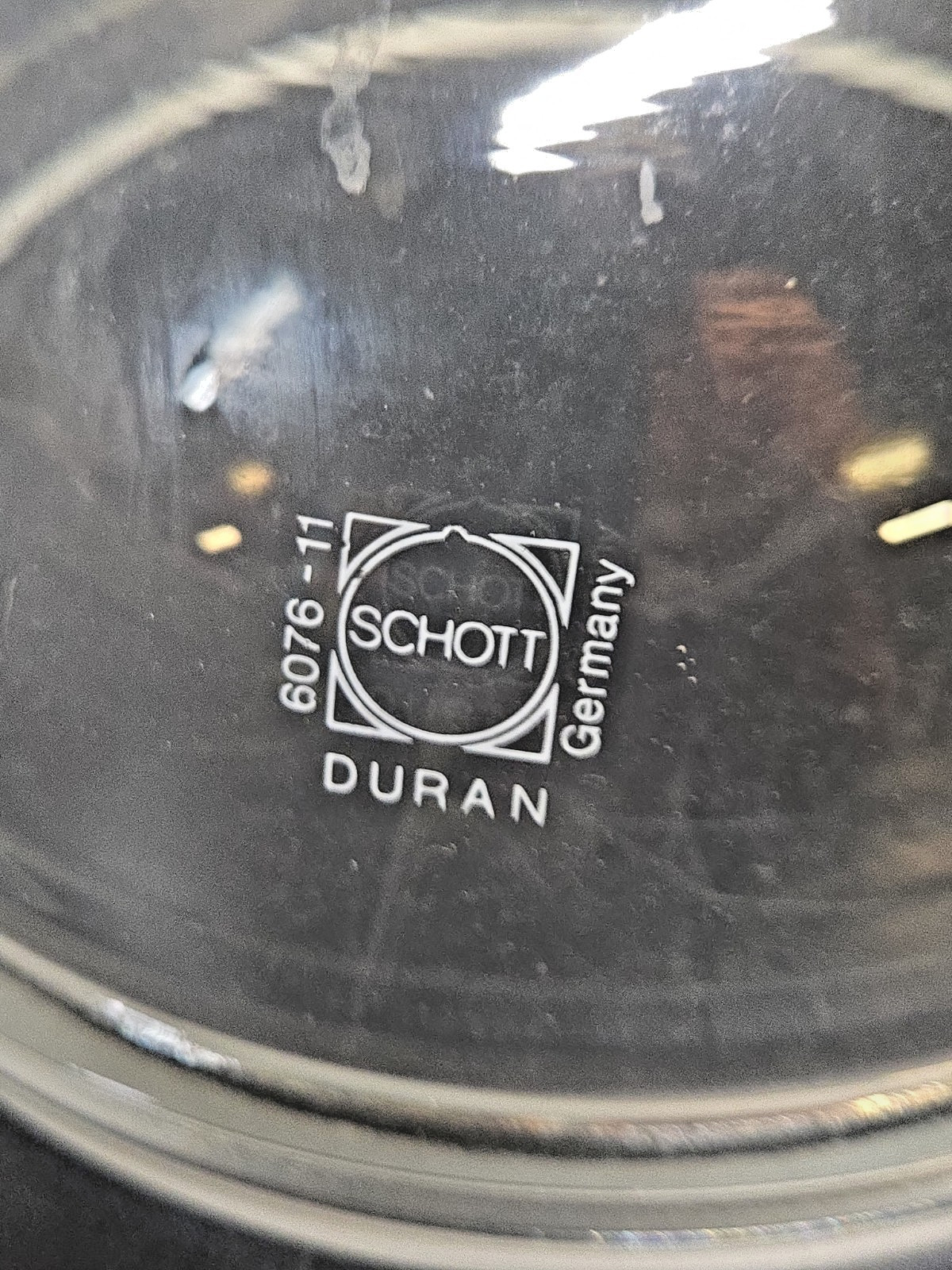 SCHOTT DURAN Large Glass Reaction Vessel Top 200mm ID / 240mm OD