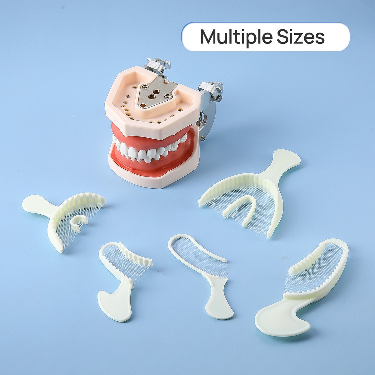 Disposable Dental Impression Triple Trays Registration Bite Trays Multi Size