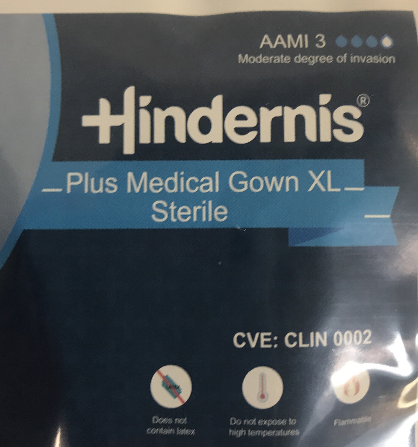 HINDERNIS ASTM LEVEL 3 MEDICAL GOWN, STERILE PACKING XL BOX OF 50!!