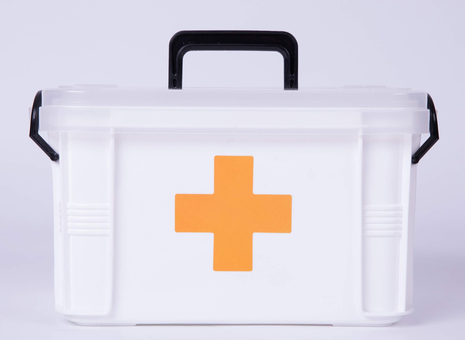Basicwise White Large Empty Medical For Home Emergency Supplies Travel Car And