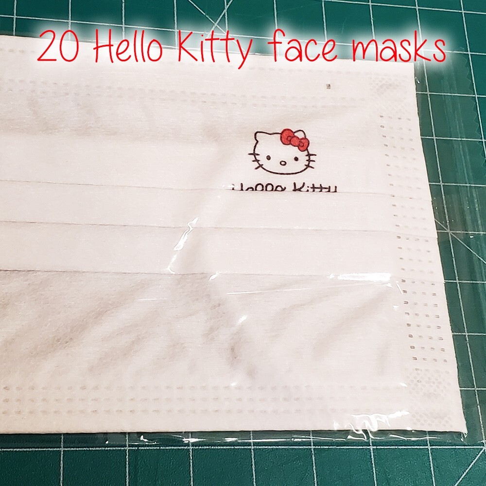 Hello Kitty face mask lot 20 pieces disposable reusable masks new sealed Sanrio