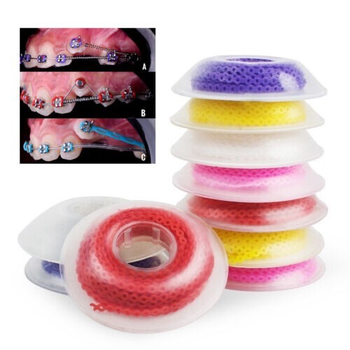 Dental Orthodontic Elastic Ultra Power Chain Rubber Band Long/Short/Continuous