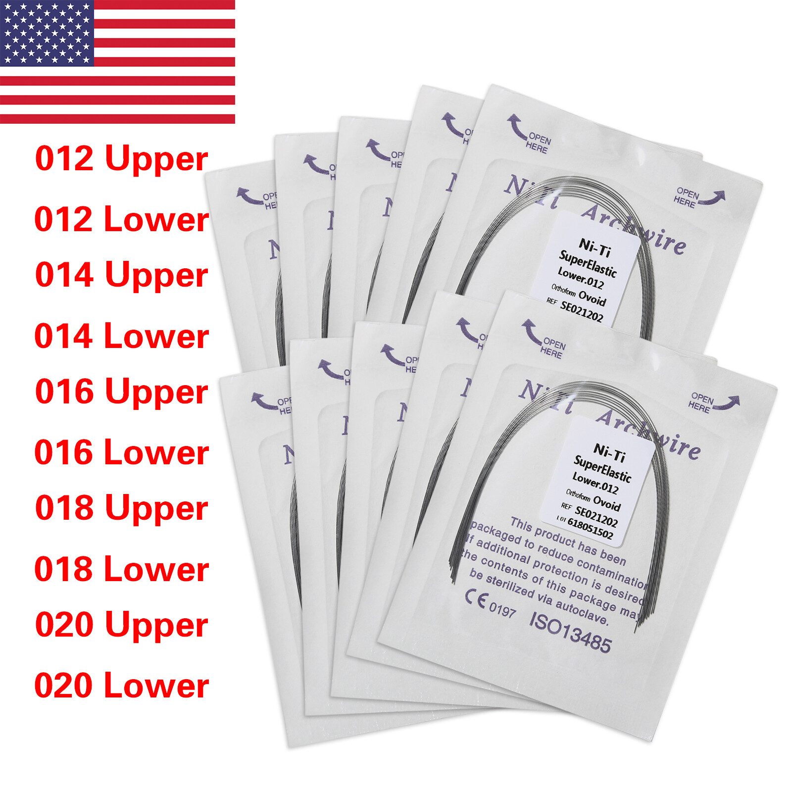 10PCS-Dental-Orthodontic-Round-Arch-Wire-Super-Elastic-Niti-Archwire-All-Size