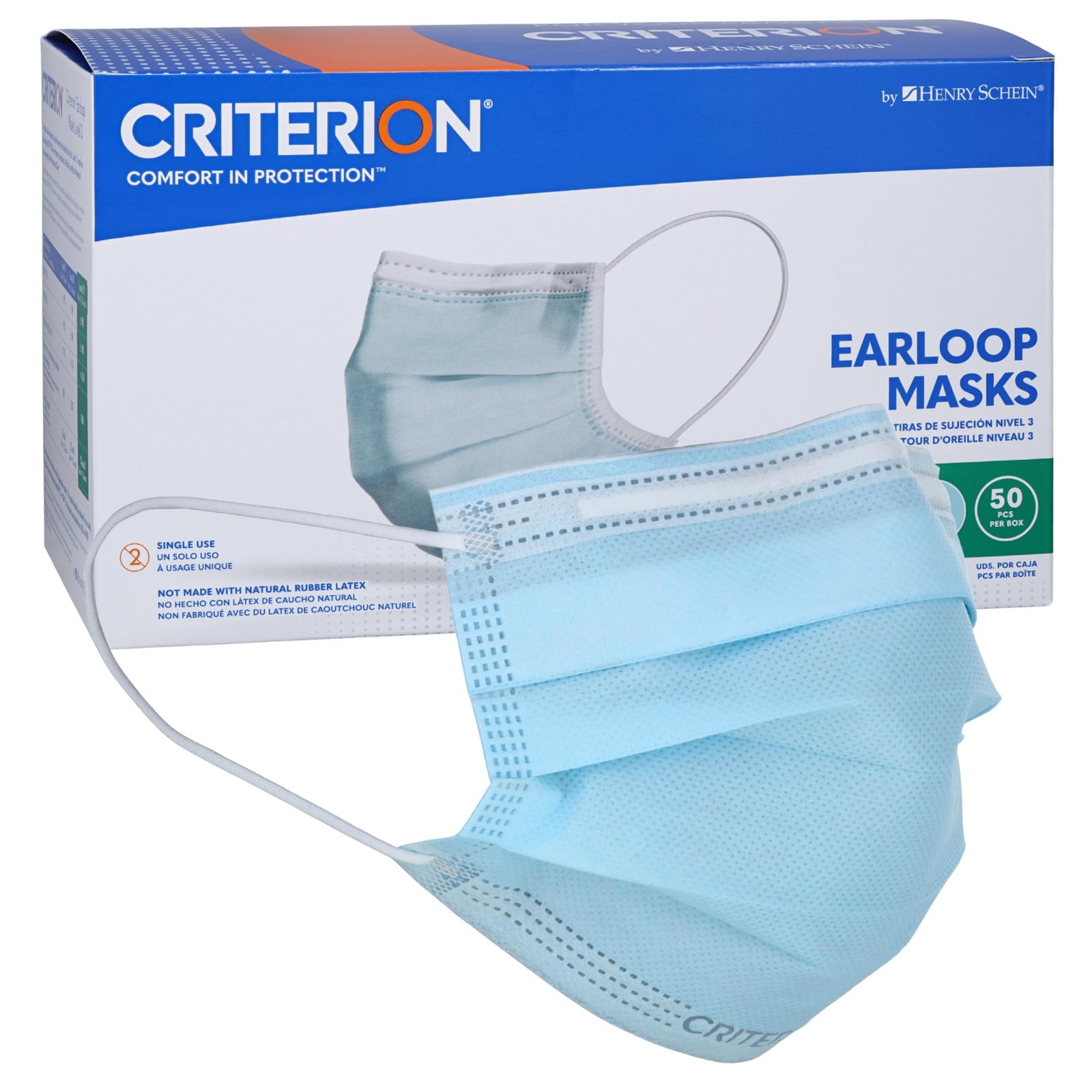 Criterion ASTM Level 3 Disposable – Blue, 3-Ply, Fluid Resistant, Latex-, Fla…