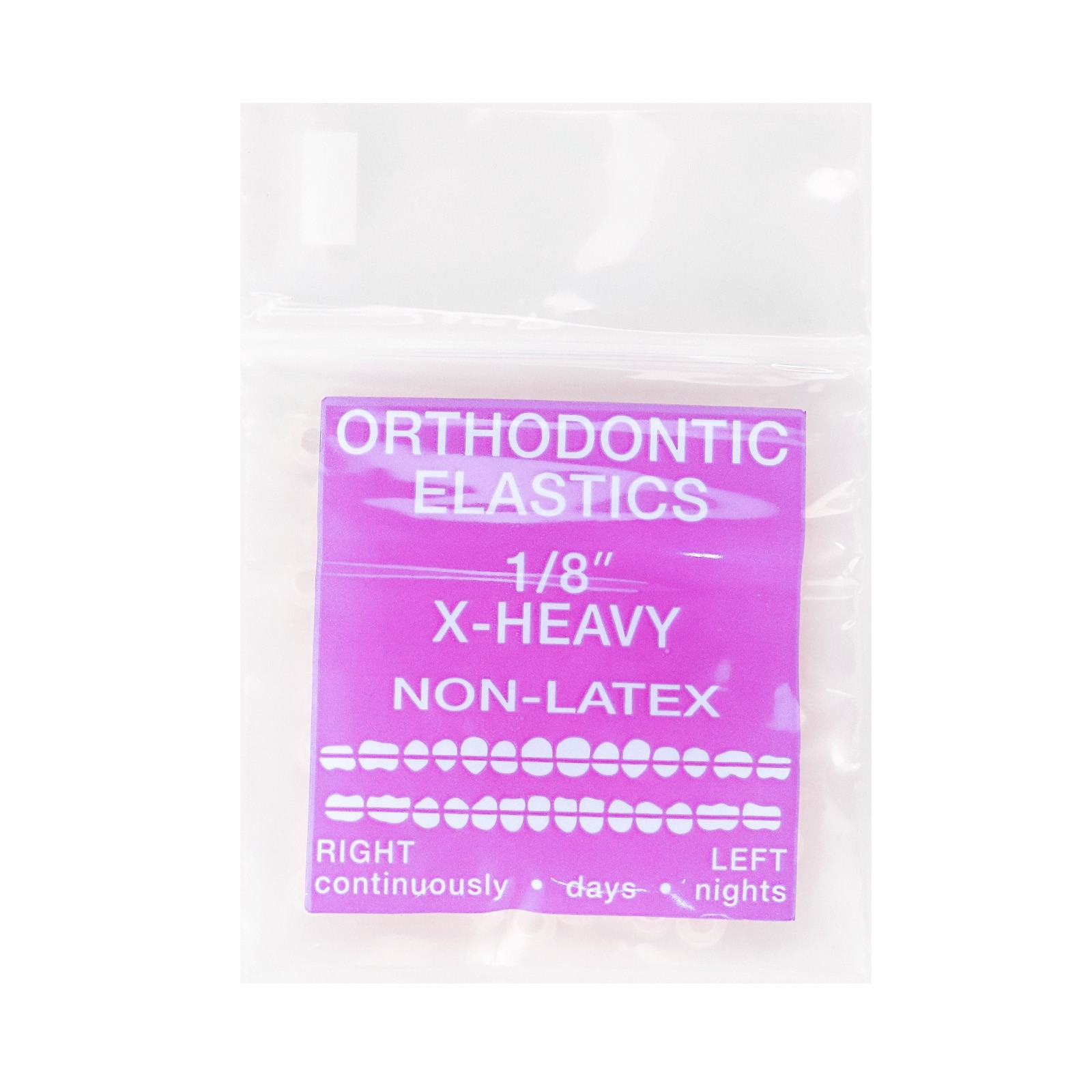 100pcs/pack JMU Dental Orthodontic Latex Free Elastic Bands Extra Heavy Clear