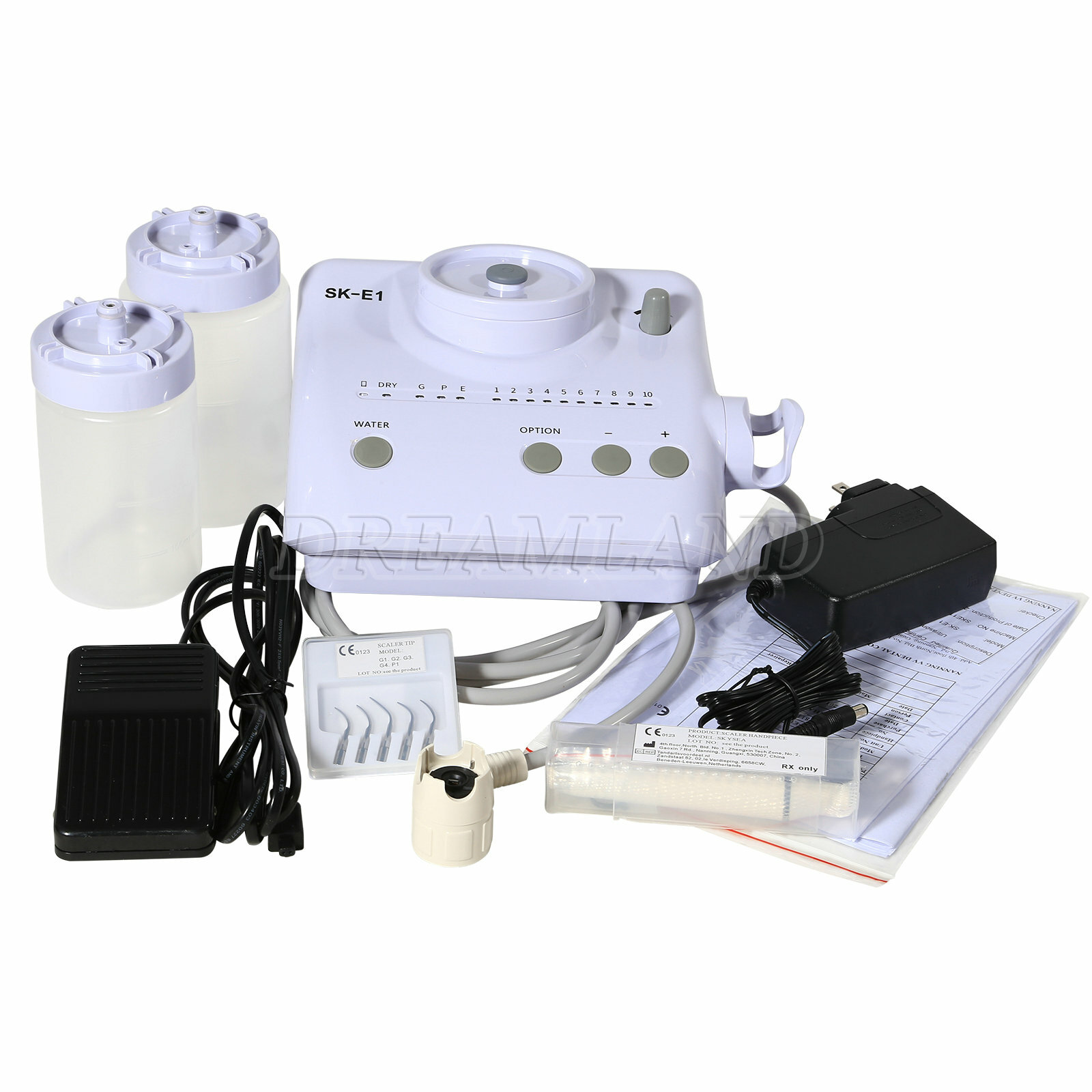Dental Ultrasonic Piezo Scaler +2 Bottles fit Cavitron EMS / 4*Handpiece dcn