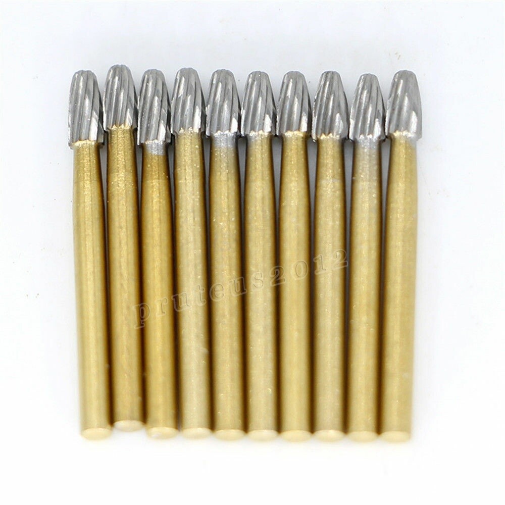 10 Pcs FG 7404 Dental Trimming & Finishing Carbide Burs For High Speed Handpiece