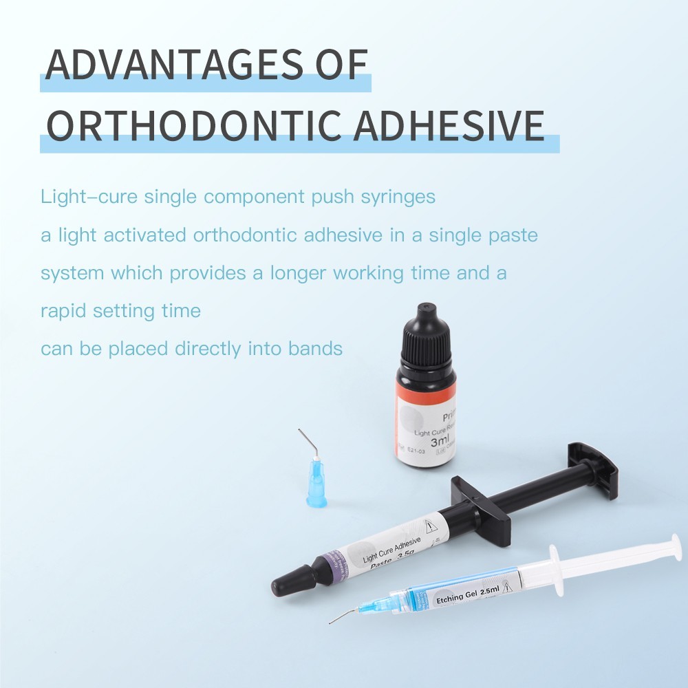 Kit de Sistema de Adhesivo para Brackets Ortodónticos Dental, Primer de Curado p