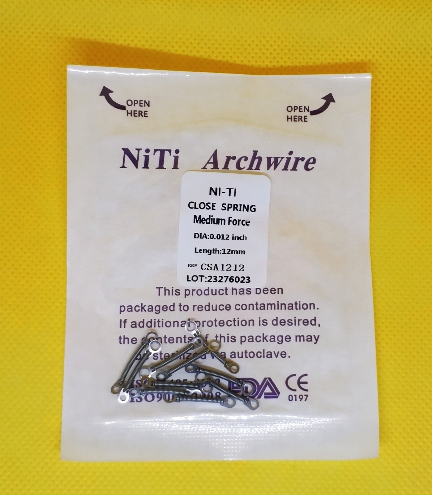 50Packs Dental Orthodontic Close Spring NiTi Alloy 0.010/012*6/9/12 mm Medium