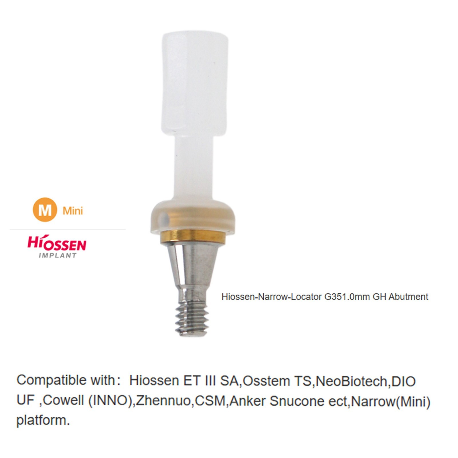 US Hiossen ET Overdenture Locator Abutment Compatible Mini/standard Implants